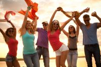 Feest op het strand